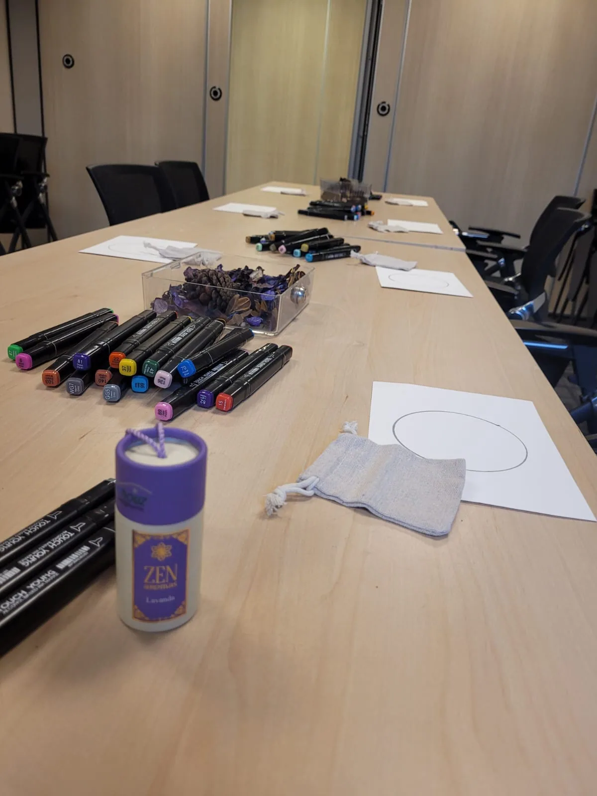 Materiales sensoriales utilizados en el taller de ansiedad